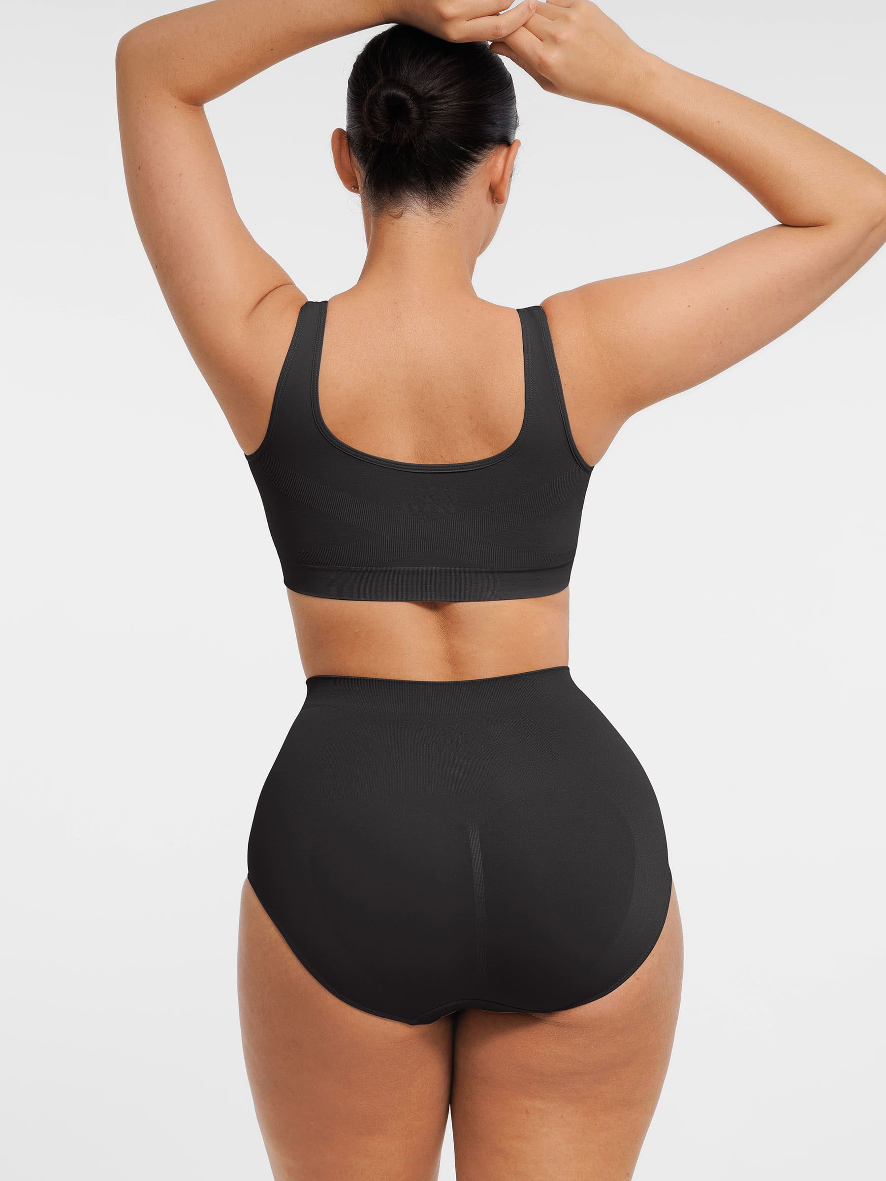 HeyCurve|Seamless Wide Straps Bra  & Seamless Tummy Control Brief Set