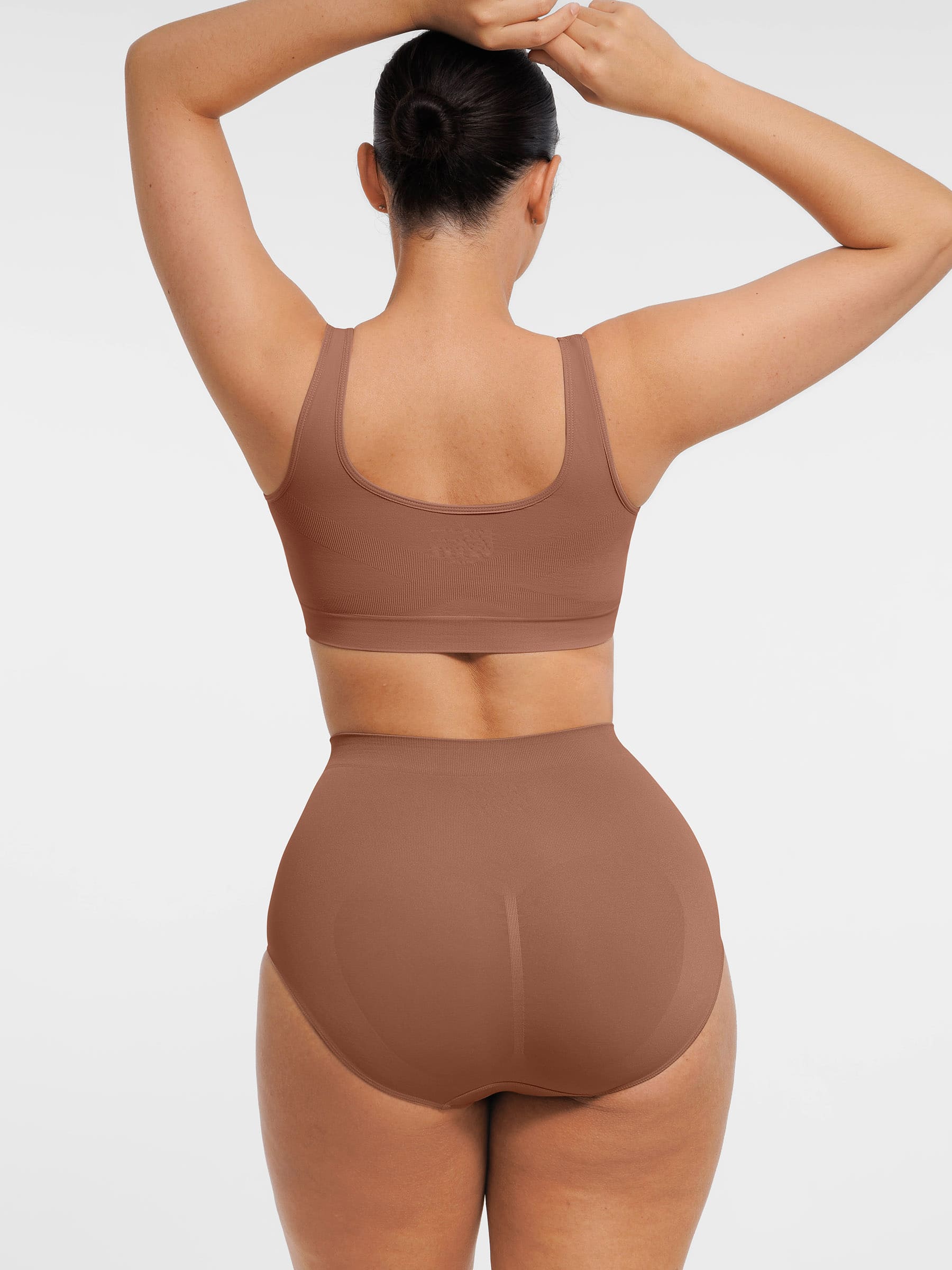HeyCurve|Seamless Wide Straps Bra  & Seamless Tummy Control Brief Set