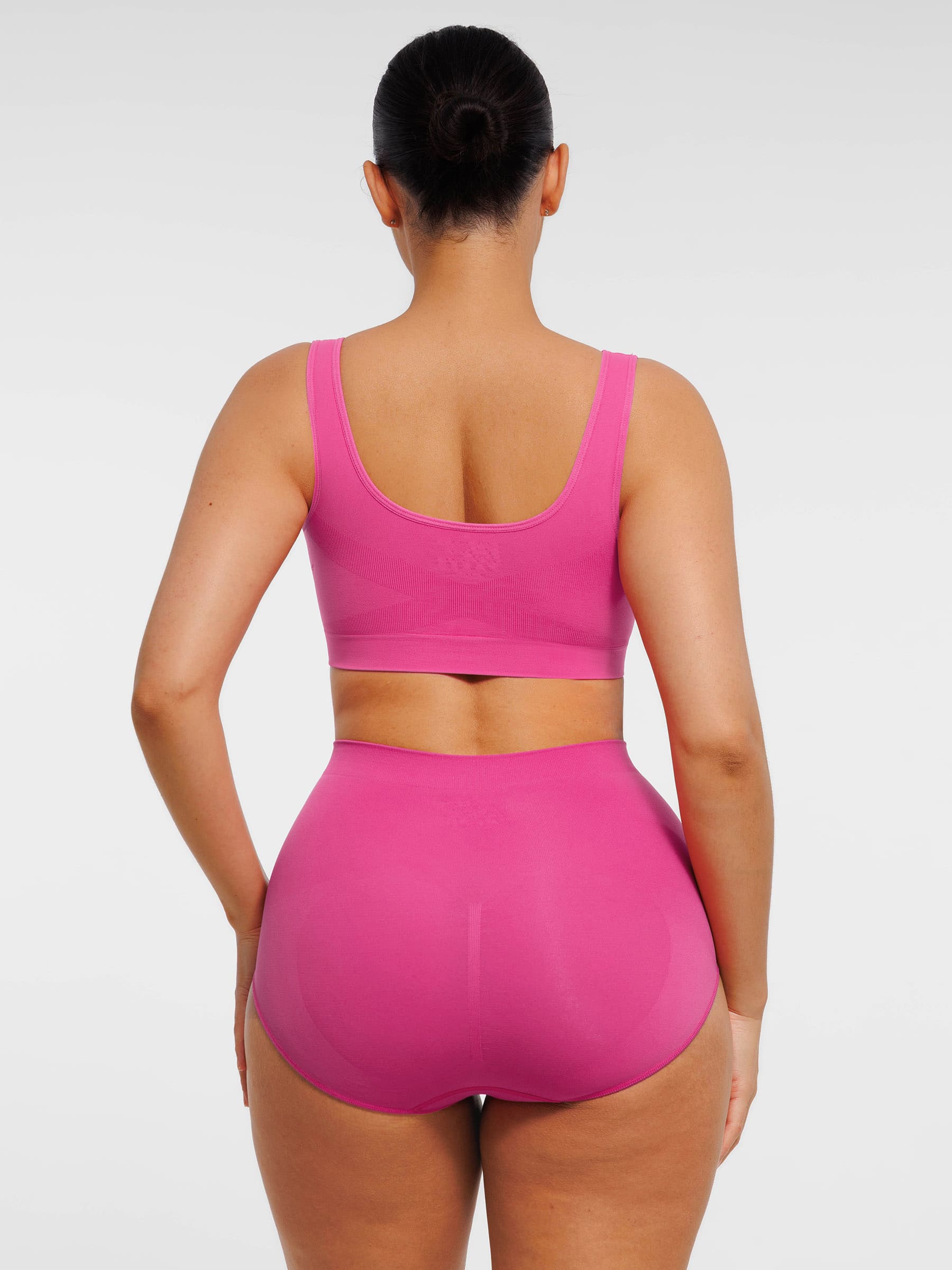 HeyCurve|Seamless Wide Straps Bra  & Seamless Tummy Control Brief Set