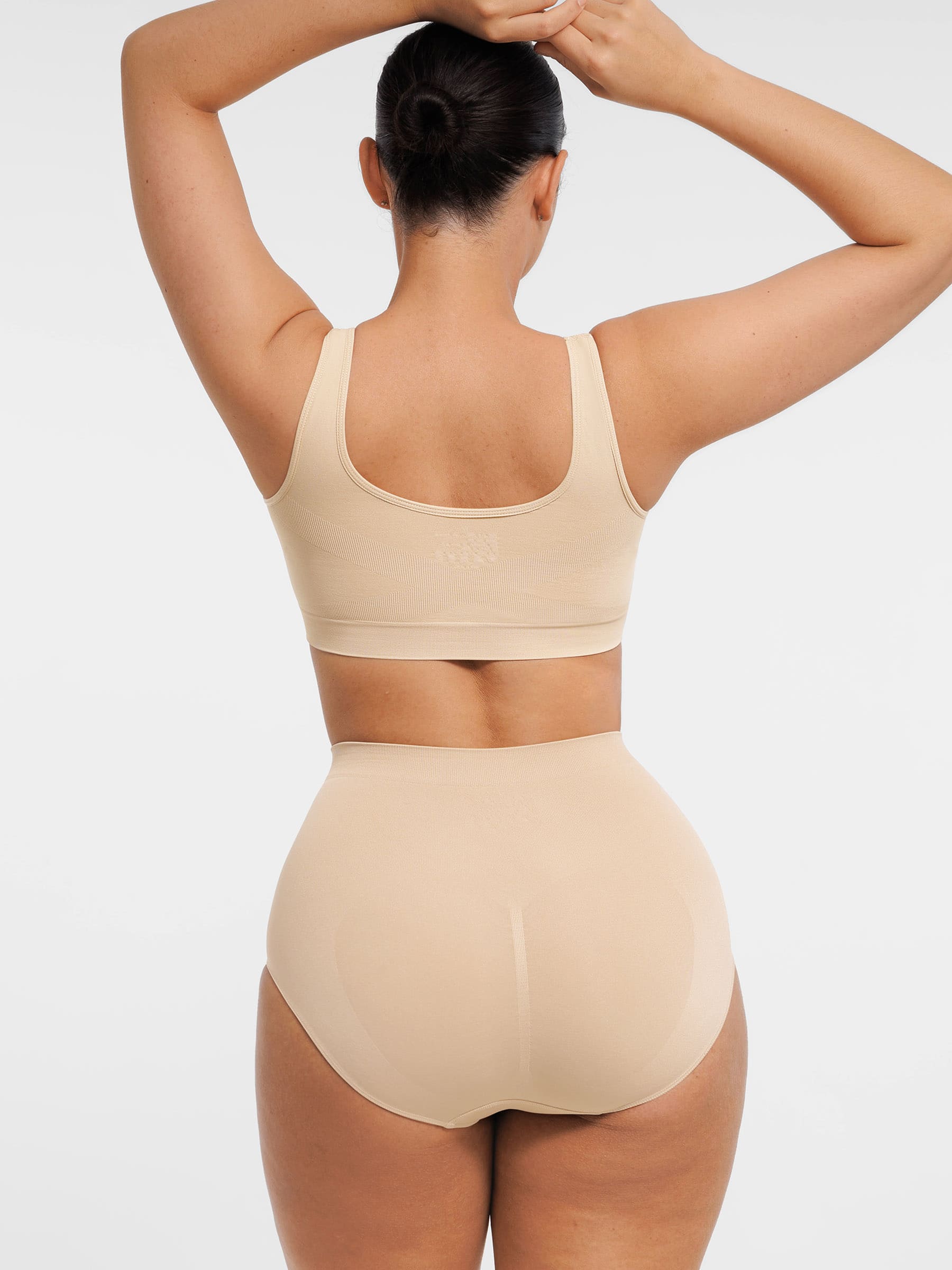 HeyCurve|Seamless Wide Straps Bra  & Seamless Tummy Control Brief Set