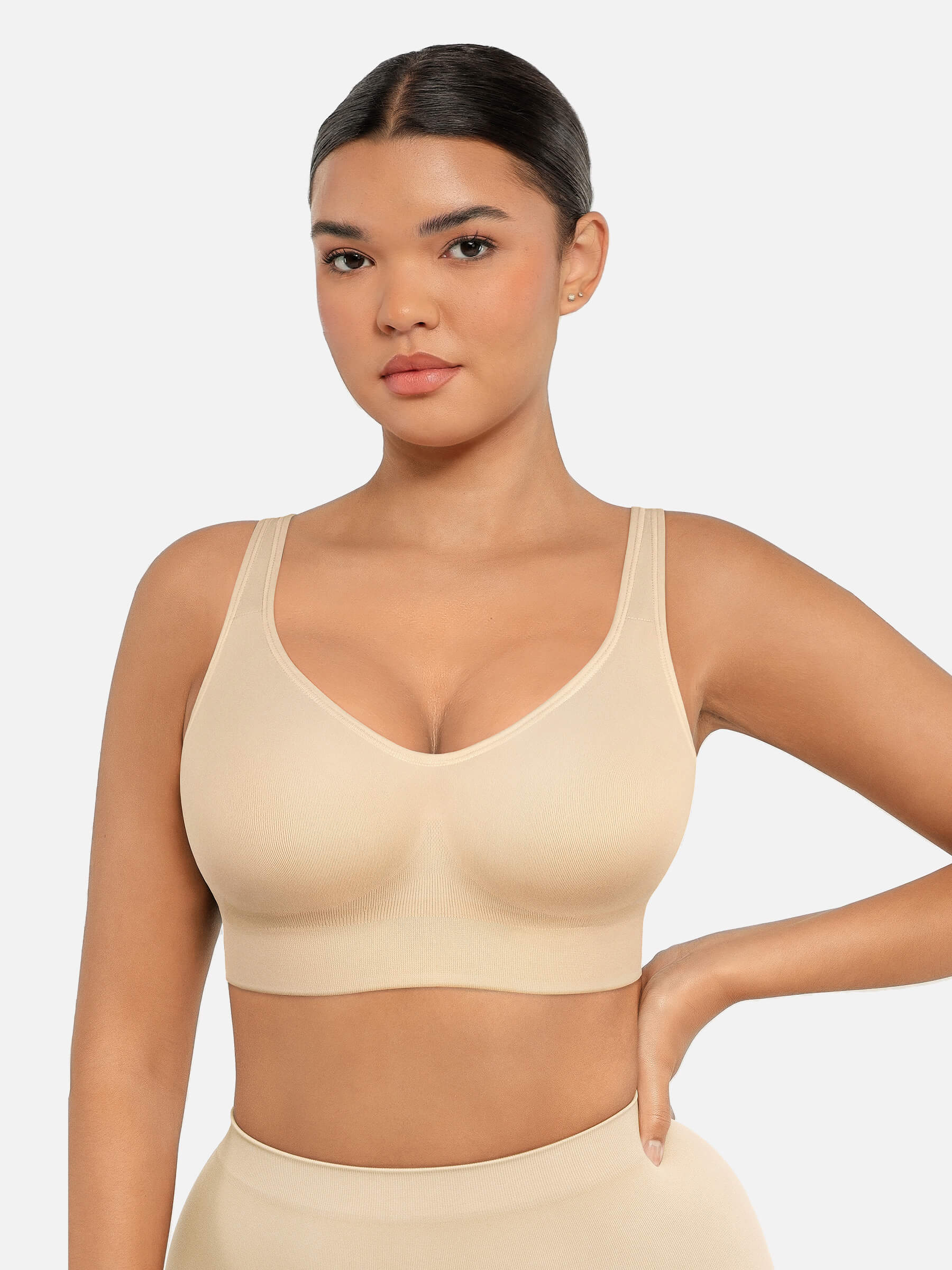 HeyCurve| Built-in Soft Cups Full Coverage Wireless Bras