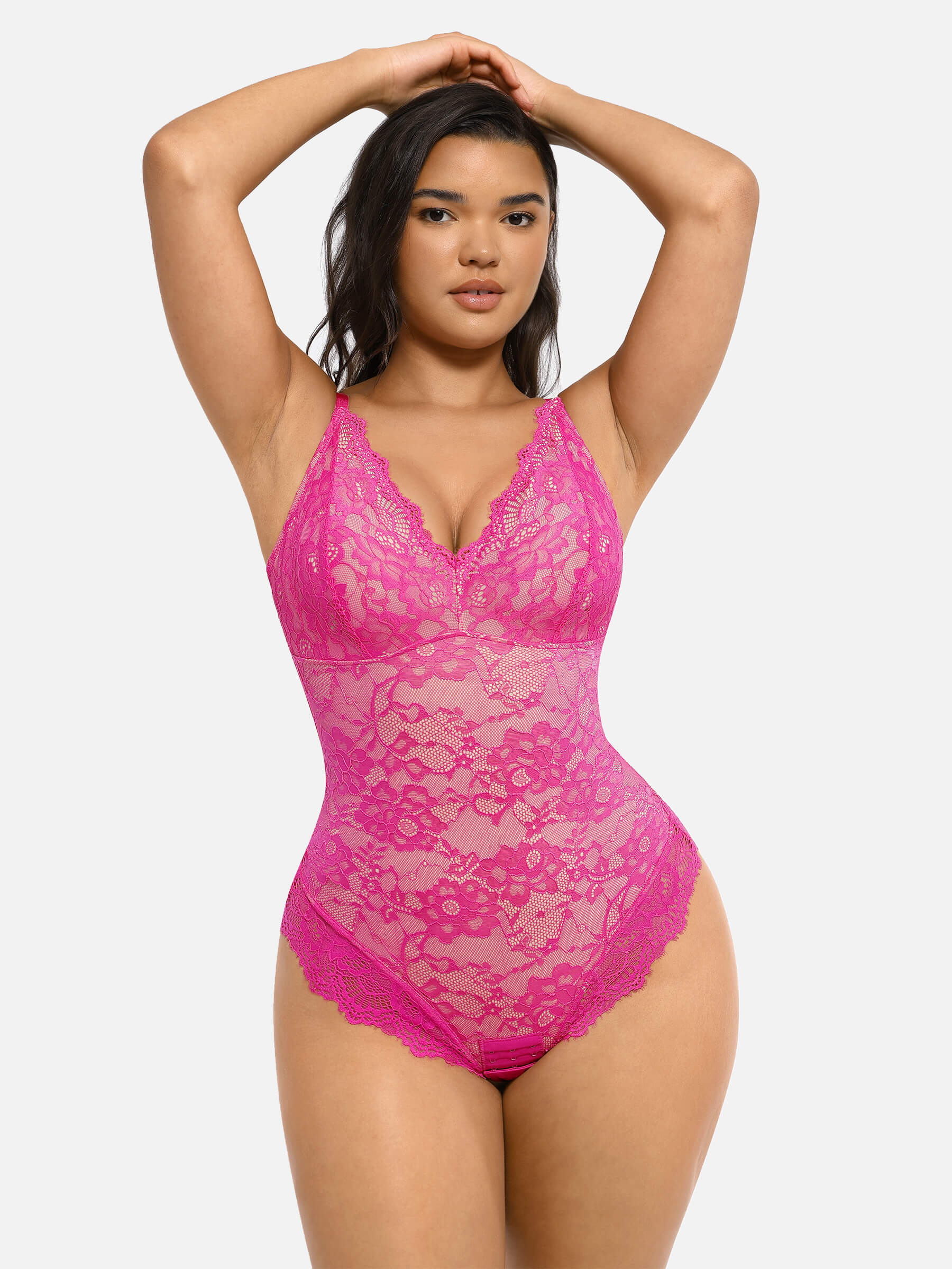 Hey Curve| Spets V-ringad helkroppsdress