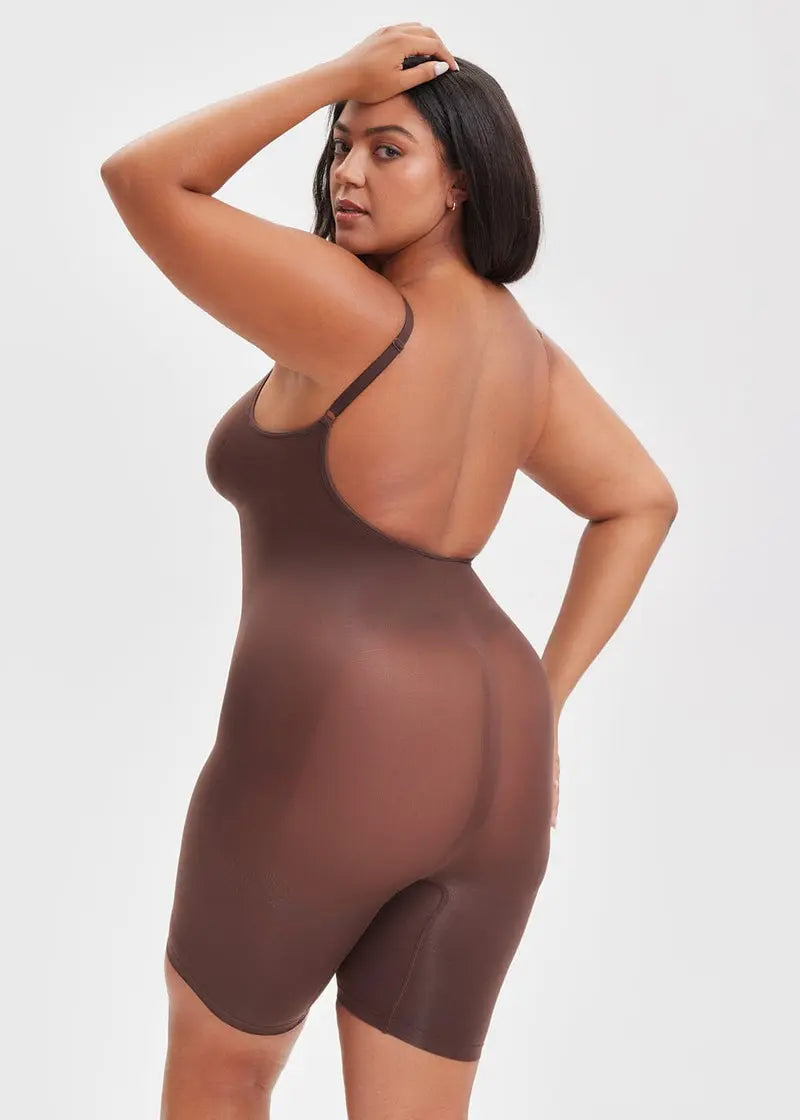 HeyCurve| Open Back Thigh Bodysuit