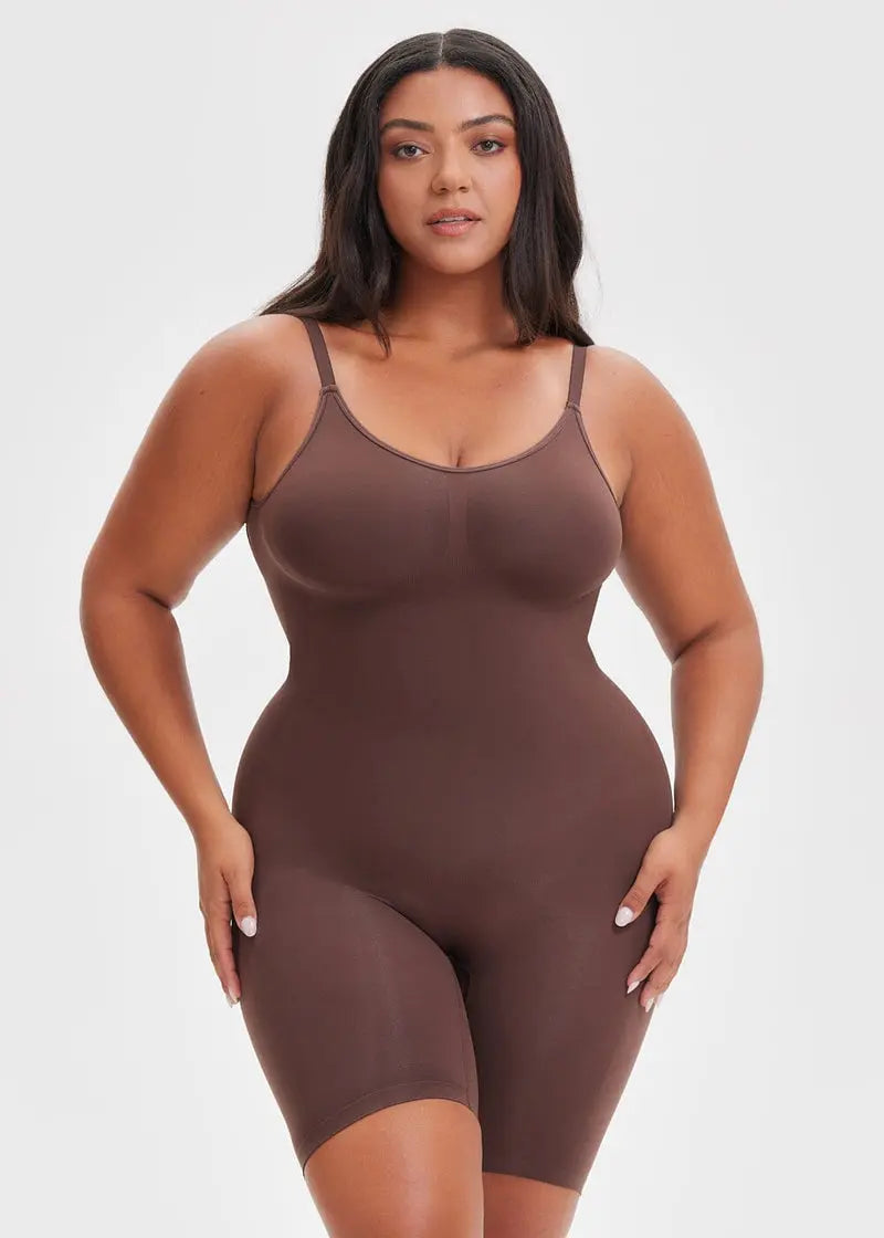 HeyCurve| Open Back Thigh Bodysuit