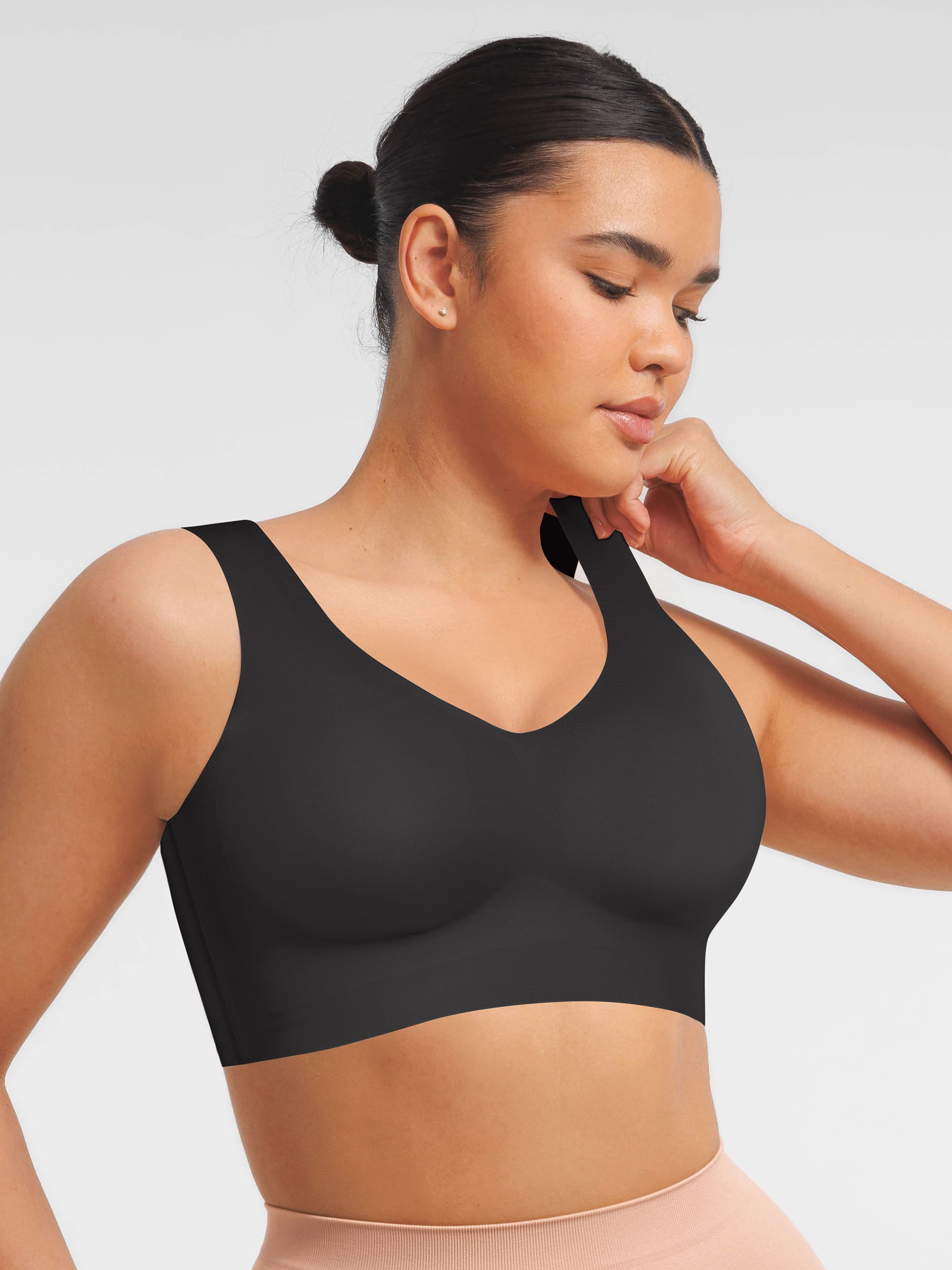 HeyCurve| Seamless V Neck Comfort Fit Everyday Bra