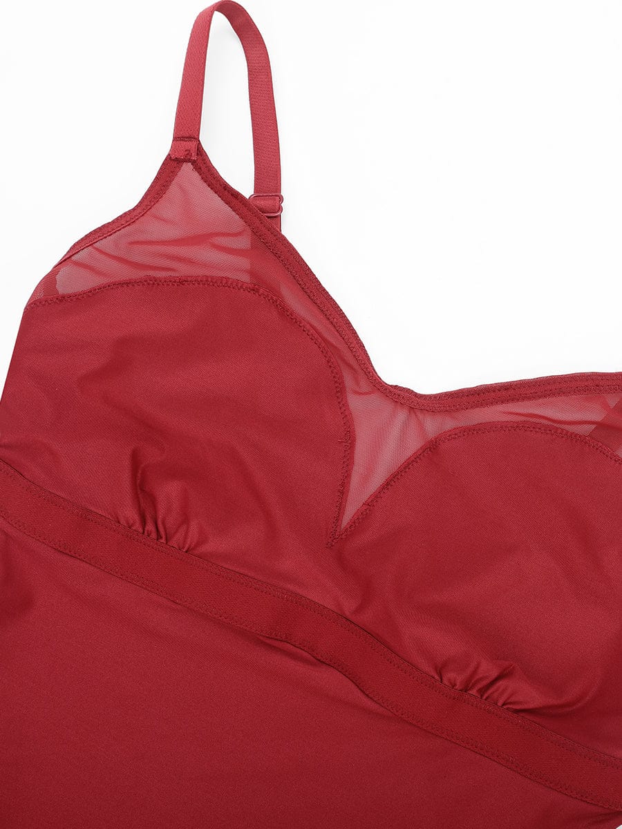 HeyCurve| Gennemsigtig Mesh Slip Shapewear Mavekontrol G-streng Bodysuit