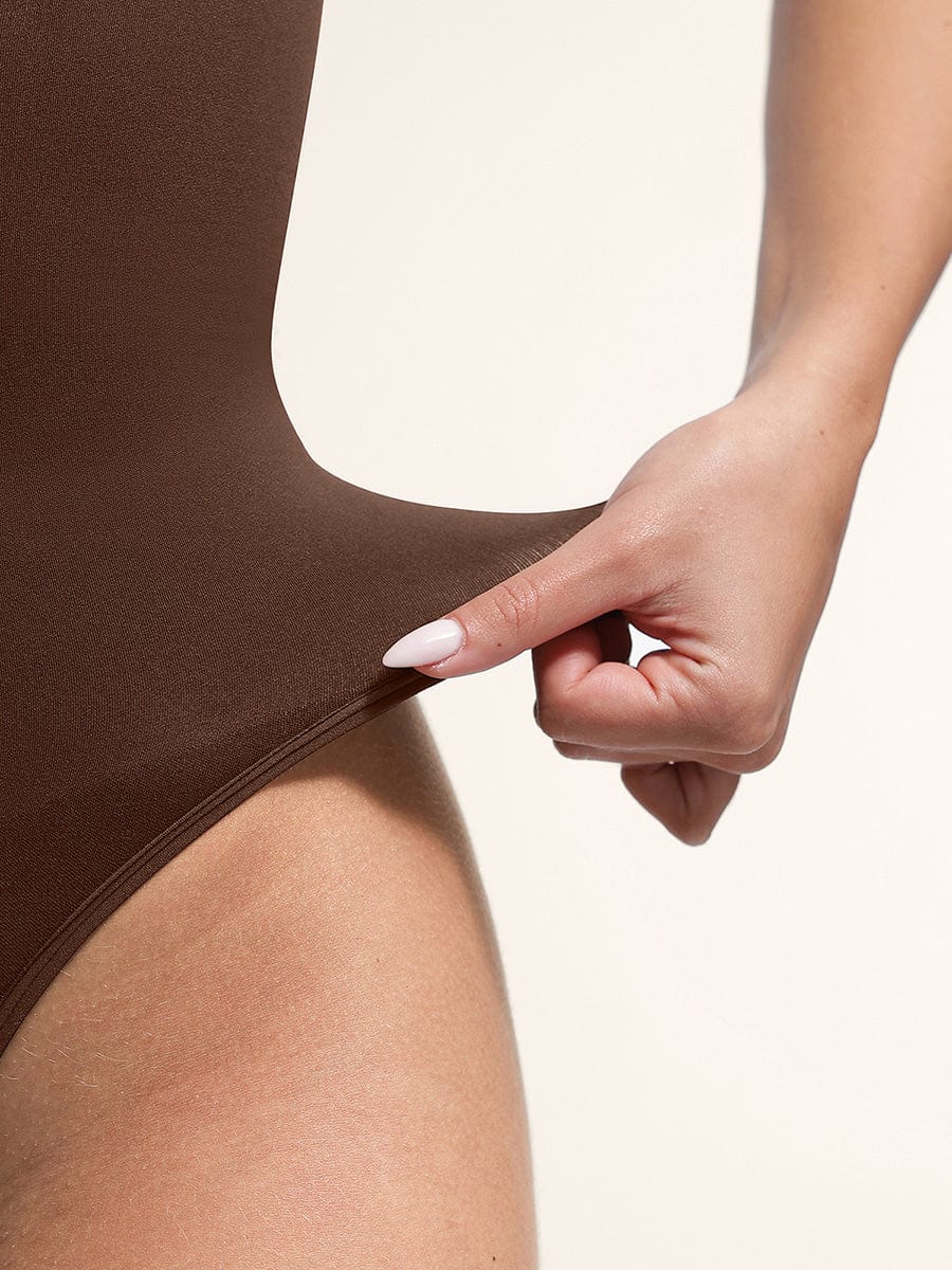 HeyCurve| Sømløs plunge bryststøtte bodysuit med clips indeni