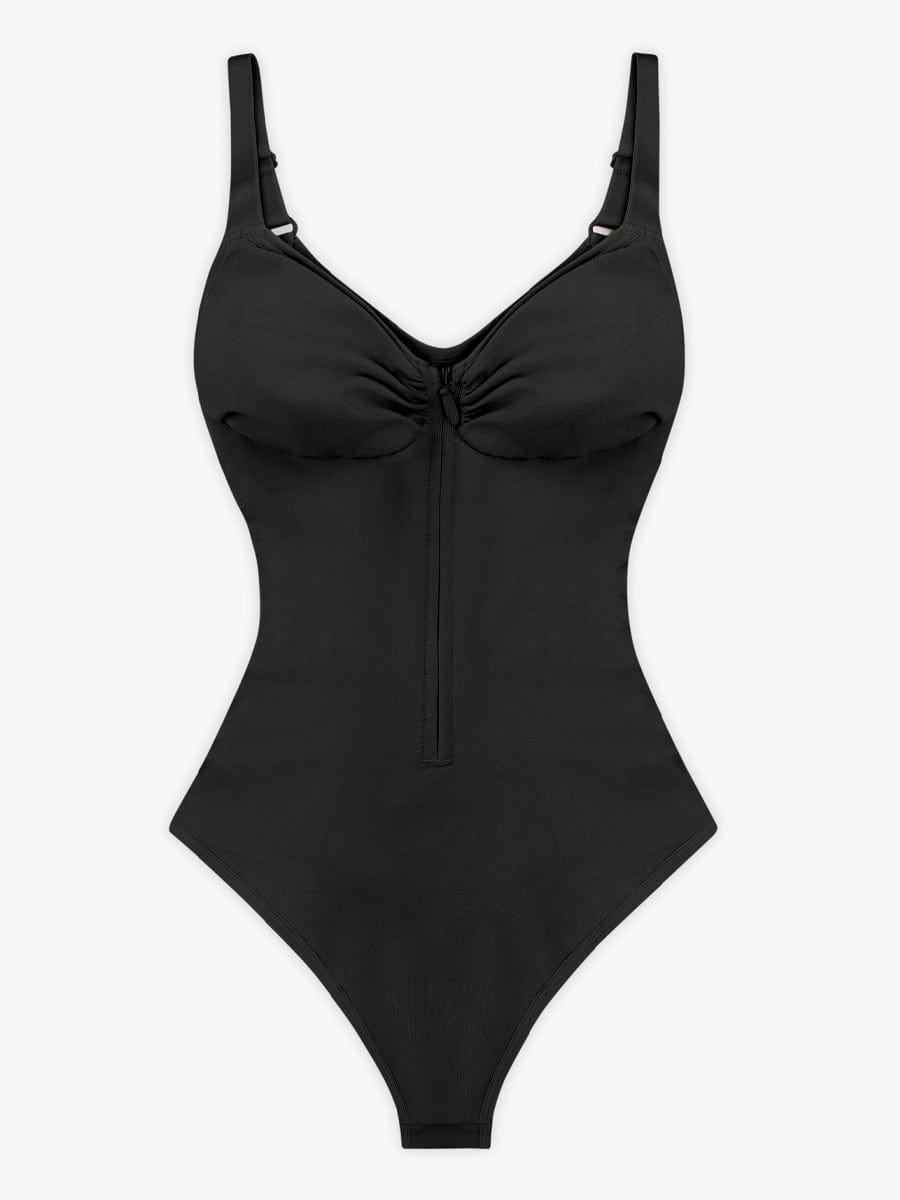 HeyCurve| Sømløs plunge bryststøtte bodysuit med clips indeni