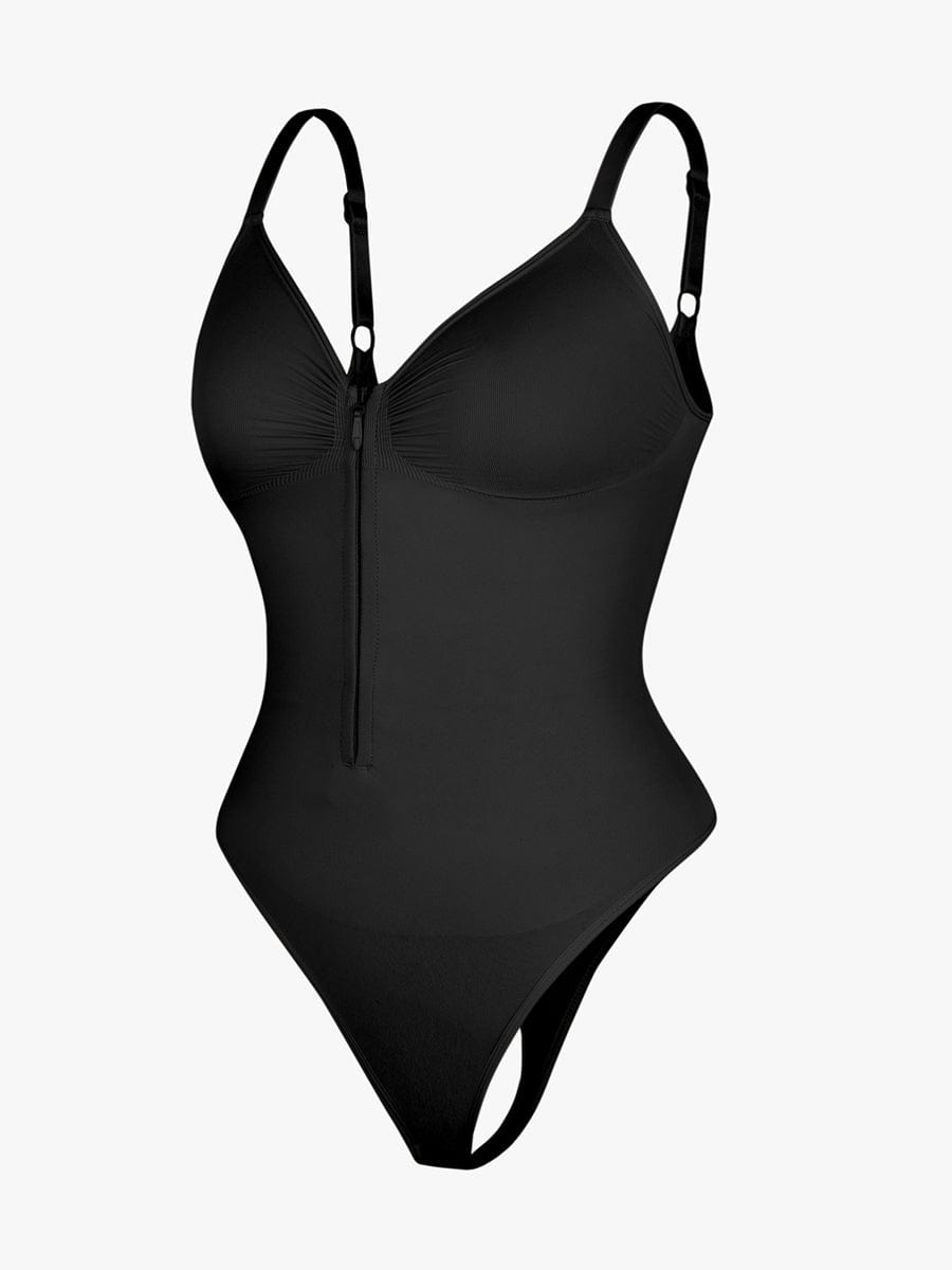 HeyCurve| Sømløs plunge bryststøtte bodysuit med clips indeni