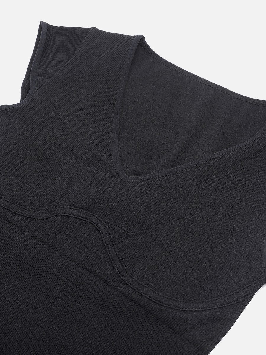 HeyCurve| Sømløs dyb V-talje og maveformende g-streng bodystocking