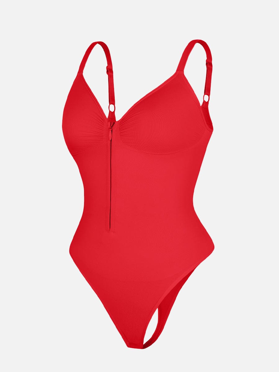 HeyCurve| Sømløs plunge bryststøtte bodysuit med clips indeni