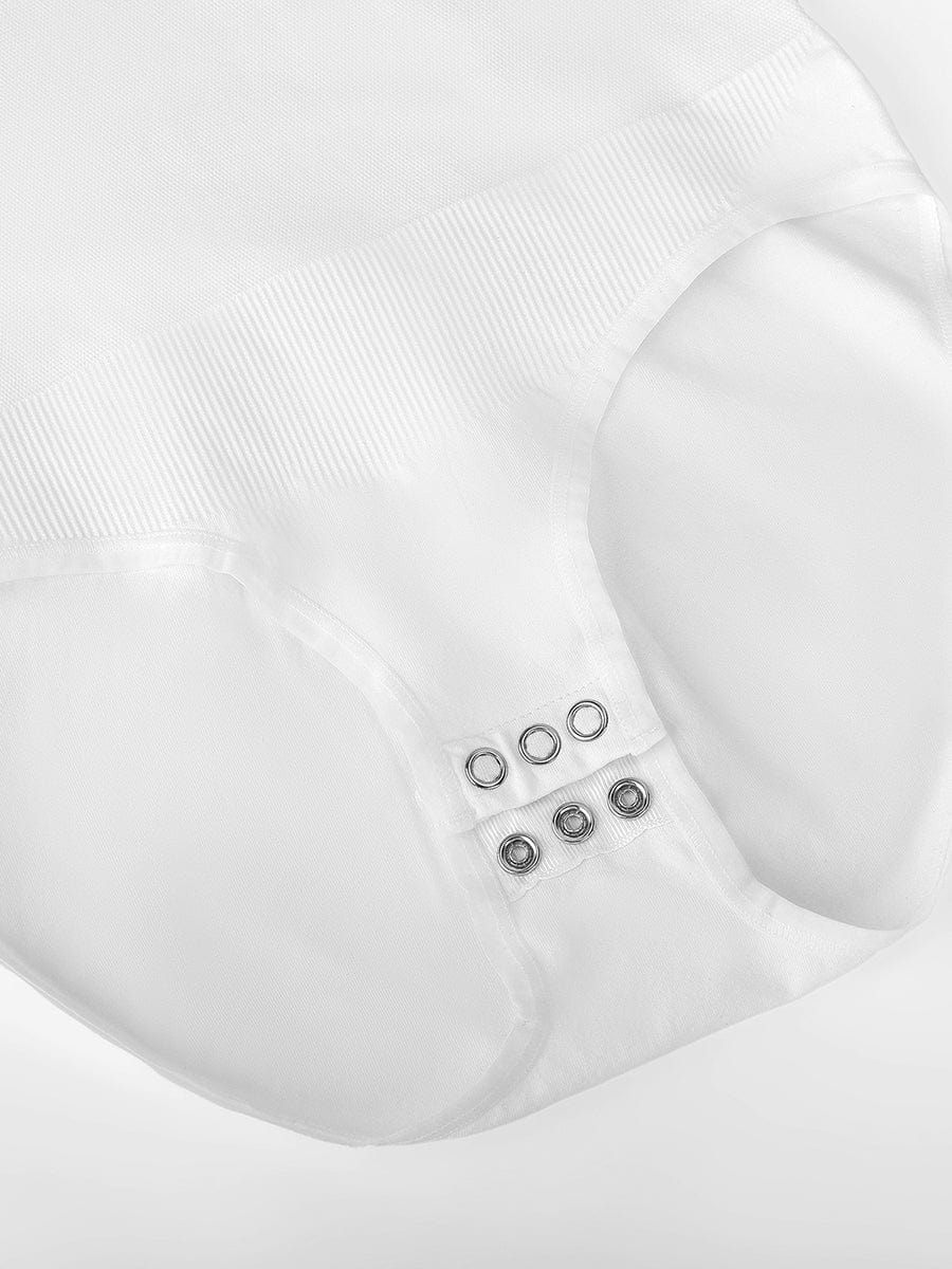 HeyCurve| Sømløs rundhals skulpturerende talje og trykknap skridt trusser bodystocking