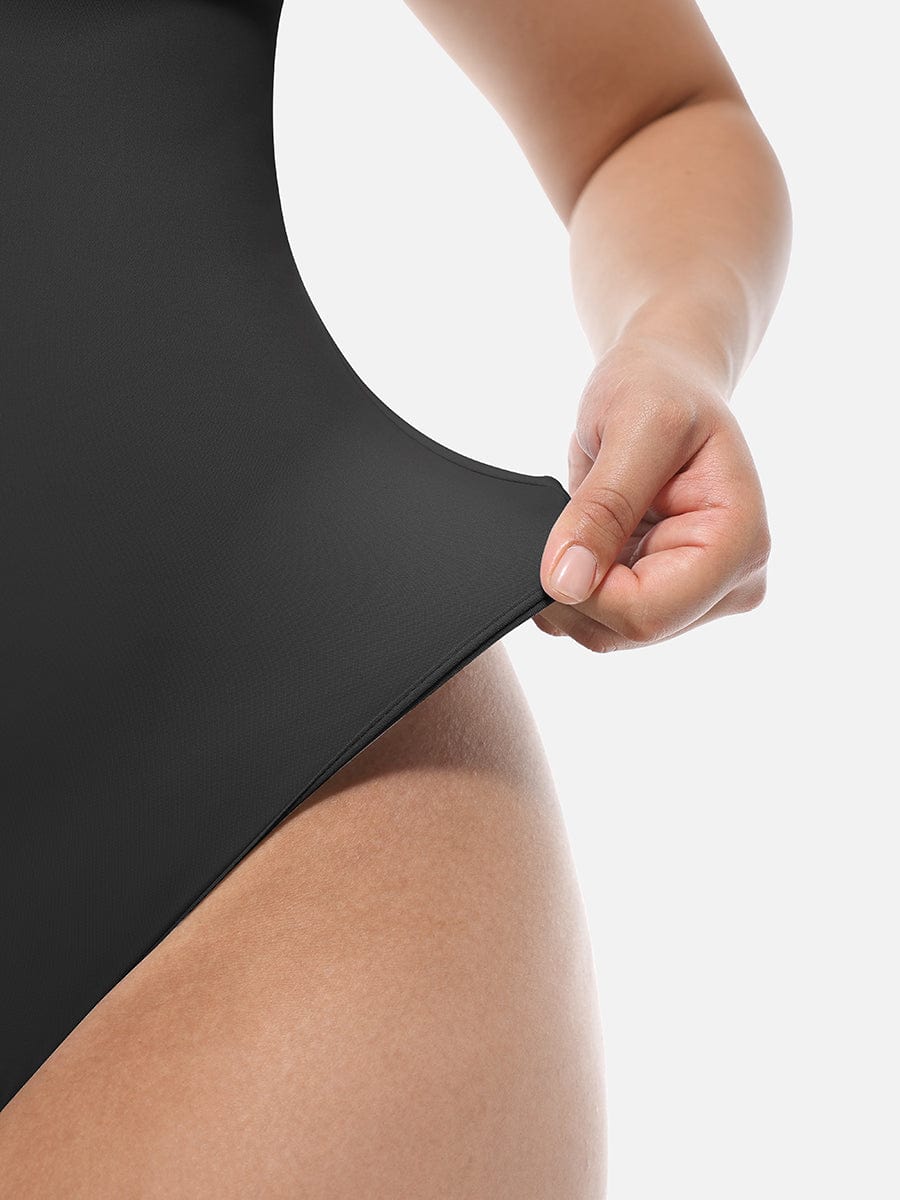 HeyCurve| Square-hals Kortærmet Mavekontrol Body