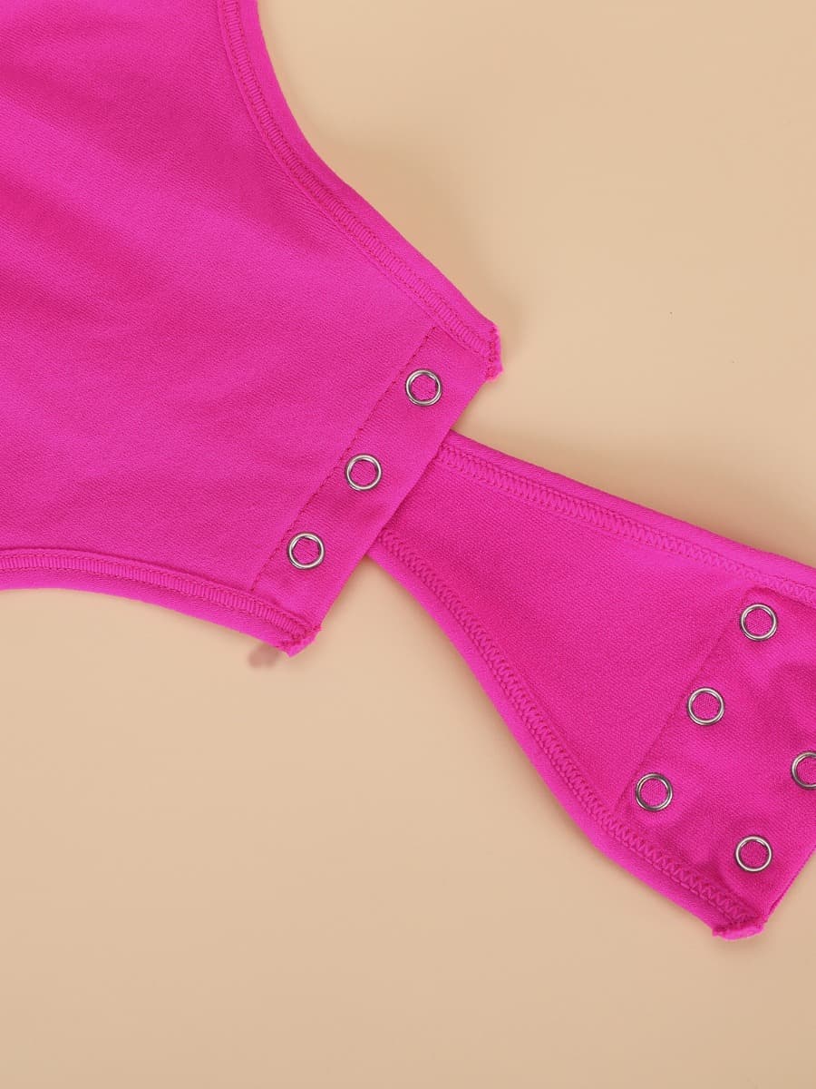 HeyCurve| Sømløs Heldragt med Kort Ærme og G-streng