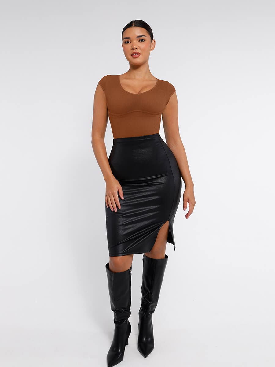 HeyCurve| Sømløs dyb V-talje og maveformende g-streng bodystocking