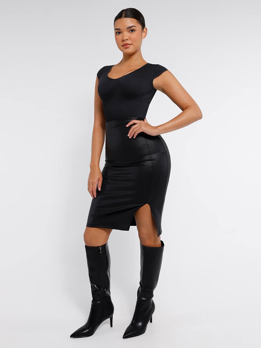 HeyCurve| Sømløs dyb V-talje og maveformende g-streng bodystocking