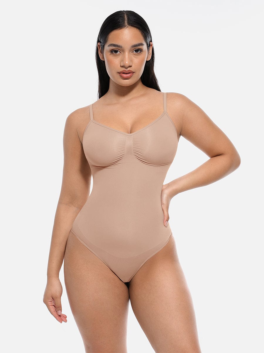 HeyCurve| Sømløs skulptur dækket buste jumpsuit g-streng bodysuit