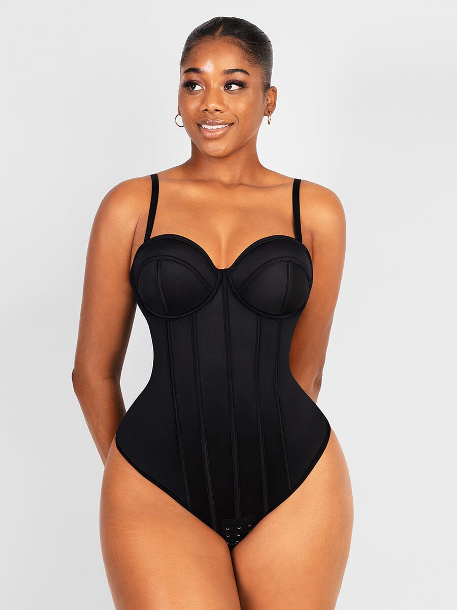 HeyCurve| Skålformet stropløs bh-fri bodysuit shapewear