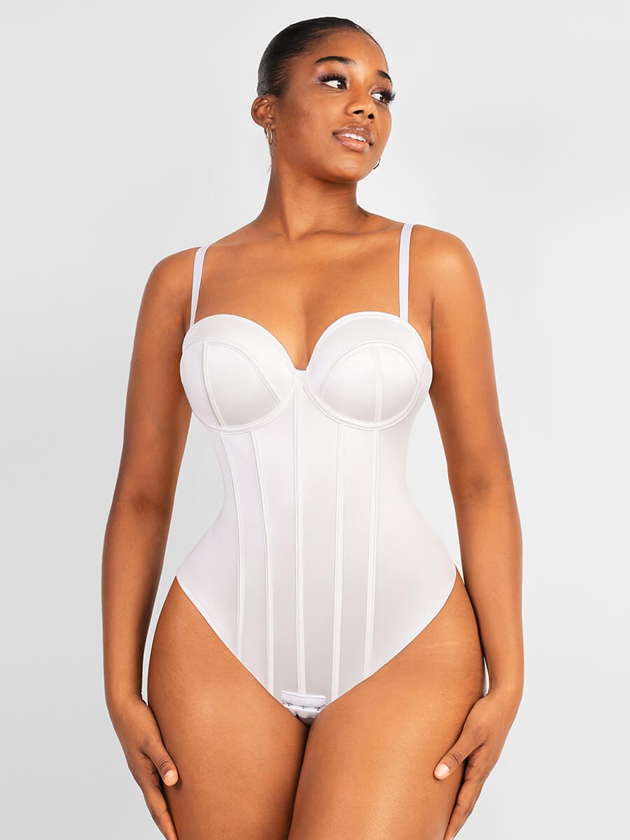 HeyCurve| Skålformet stropløs bh-fri bodysuit shapewear