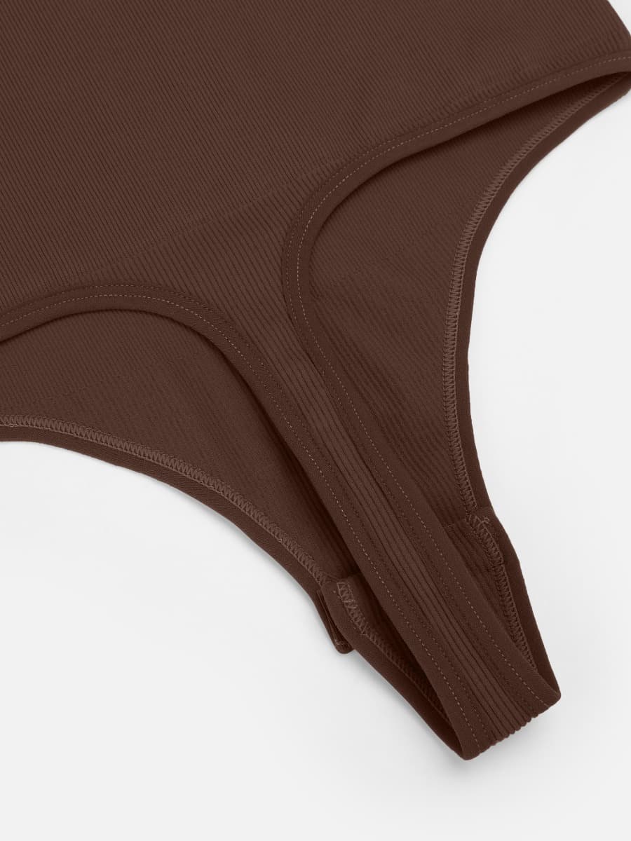 HeyCurve| Langærmet V-hals Taljeformende Mavekontrol Sømløs Bodystocking